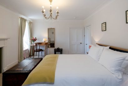 A king size bedroom at Aberfeldy House, Perthshire