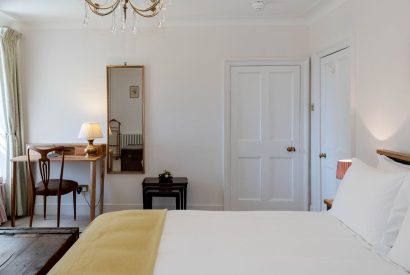 A king size bedroom at Aberfeldy House, Perthshire