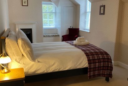 A king size bedroom at Aberfeldy House, Perthshire