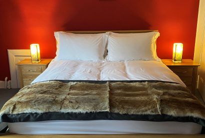 A king size bedroom at Aberfeldy House, Perthshire