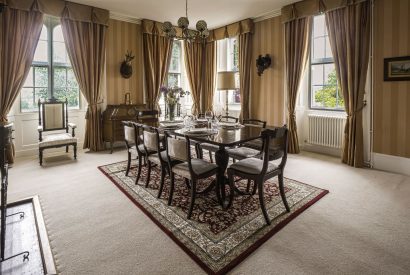 The dining room at Aberfeldy House, Perthshire