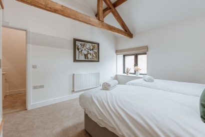 A twin bedroom at Frankel, Shropshire 