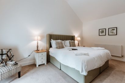 A king size bedroom at Frankel, Shropshire 