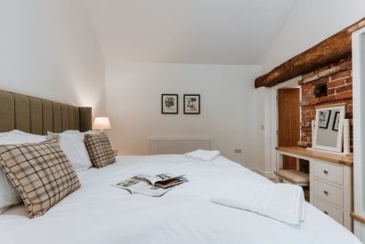 A king size bedroom at Frankel, Shropshire 