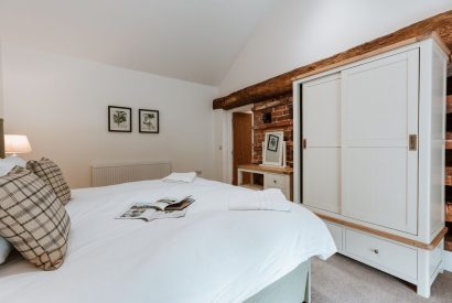 A king size bedroom at Frankel, Shropshire 