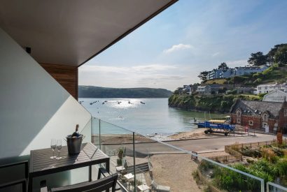 The balcony at Ocean Eyes, Devon