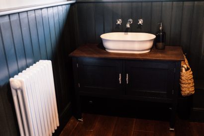 The bathroom at The Farmhouse, Hampshire