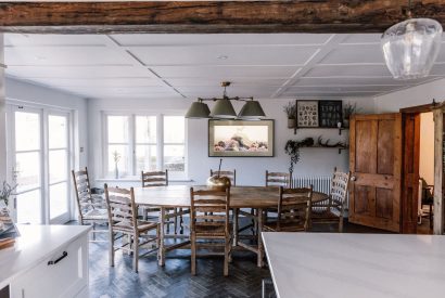 The dining table at The Retreat, Hampshire