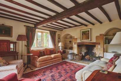 The drawing room at Withington Grange, Cotswolds 