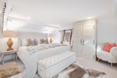 A king-size bedroom at Rose Walls, Lake District 