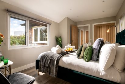 A king size bedroom at Sunset Cottage, Kent