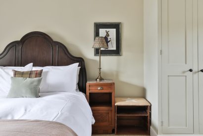 A king size bedroom at Fox Cottage, Cotswolds