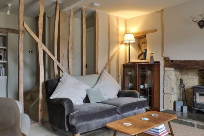 The living room at Fox Cottage, Cotswolds