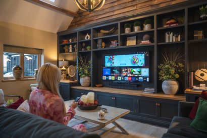 The living room at The Carriage House, Cotswolds