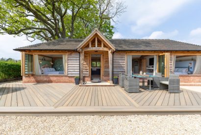 The outdoor space at The Lodge at Leigh, Dorset