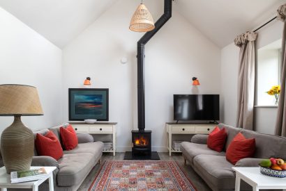 The sitting room at Bix Cottage, Chiltern Hills