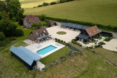 Overhead view of Bix Cottage, Chiltern Hills