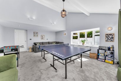 The games room at Garden Cottage, Cheshire