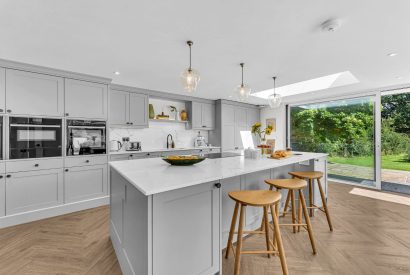 Kitchen dining area at Garden Cottage, Cheshire