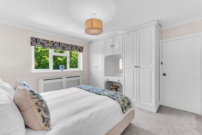 A king size bedroom at Garden Cottage, Cheshire