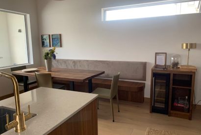 The dining space at Potter's Cottage, Roundstone, Galway