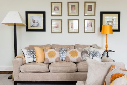 The living room at Ocean Beach House, Devon