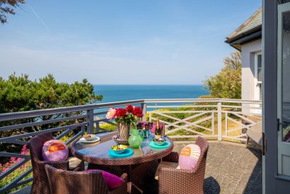 The terrace at Ocean Beach House, Devon