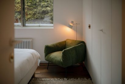 A super king size bedroom at Dubh Lodge, Aberfeldy, Perthshire