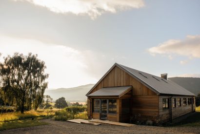 The outdoor space at Dubh Lodge, Aberfeldy, Perthshire