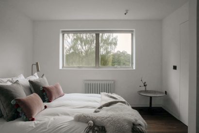 A super king size bedroom at Dubh Lodge, Aberfeldy, Perthshire