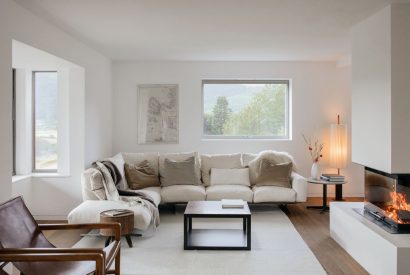 The lounge area at Dubh Lodge, Aberfeldy, Perthshire