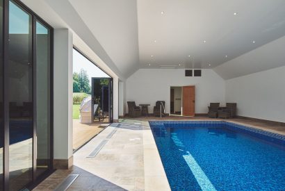 The swimming pool at The Byre, Welsh Borders