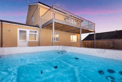 The hot tub at Ty Llewelyn, Llyn Peninsula