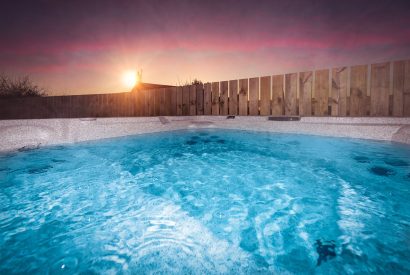 The hot tub at Ty Llewelyn, Llyn Peninsula