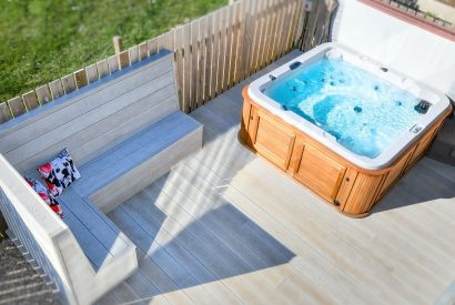 The hot tub at Ty Llewelyn, Llyn Peninsula