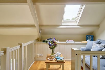 The living room at Tigley Cottage, Devon