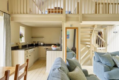 The living room at Tigley Cottage, Devon