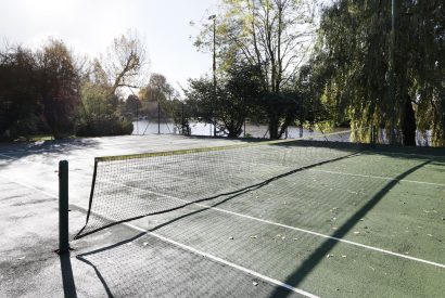 The tennis court at Riverside View, Chiltern Hills