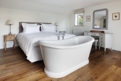 The master bedroom at Riverside View, Chiltern Hills