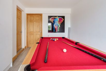 The games room at Ty Llewelyn, Llyn Peninsula