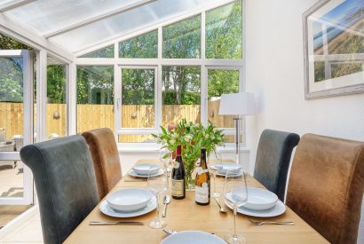 The dining room at 1 Afon y Felin, Llyn Peninsula