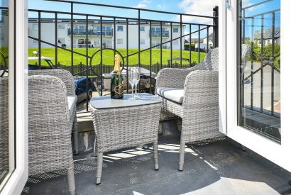 A balcony at 1 Afon y Felin, Llyn Peninsula