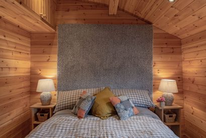 A king-size bedroom at Fell Lodge, Lancashire 