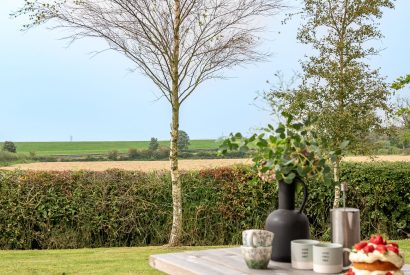 The outdoor patio at Fell Lodge, Lancashire 