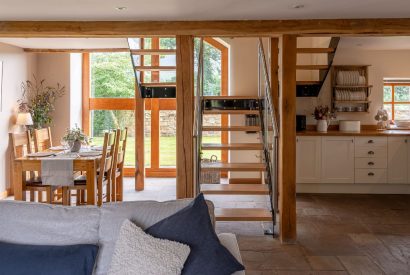 The living room at Ribble Vally Barn, Lancashire