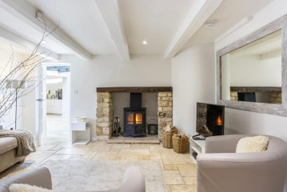 The living room at Willow Cottage, Cotswolds