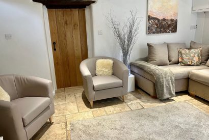 The living room at Willow Cottage, Cotswolds