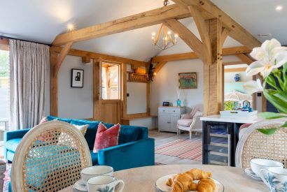 The dining area at The Lodge at Leigh, Dorset