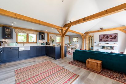 The kitchen area at The Lodge at Leigh, Dorset