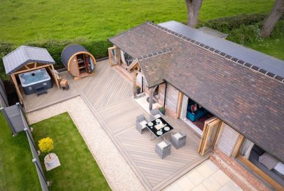 The outdoor space at The Lodge at Leigh, Dorset